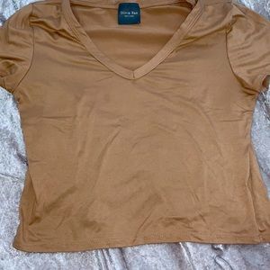 V Beck Olivia Rae plain light brown top
